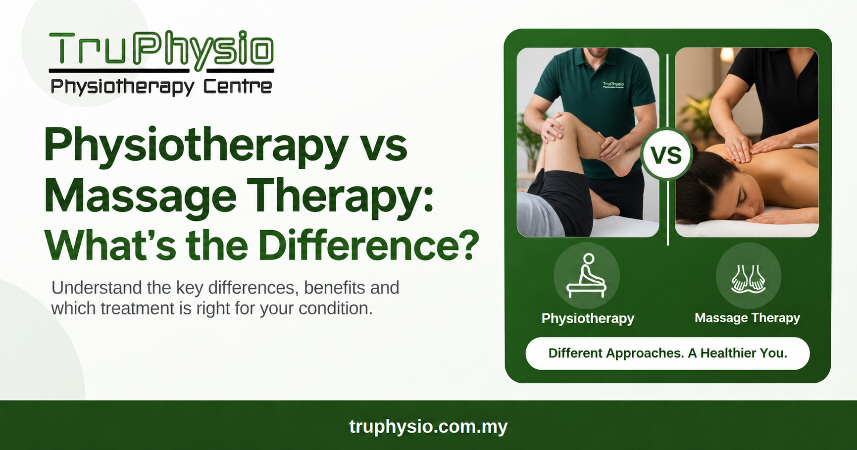 Physiotherapy vs Massage Therapy: What’s the Difference?